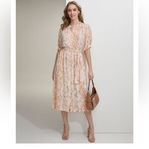 Calvin Klein Women's Printed Tie-Waist Shirtdress